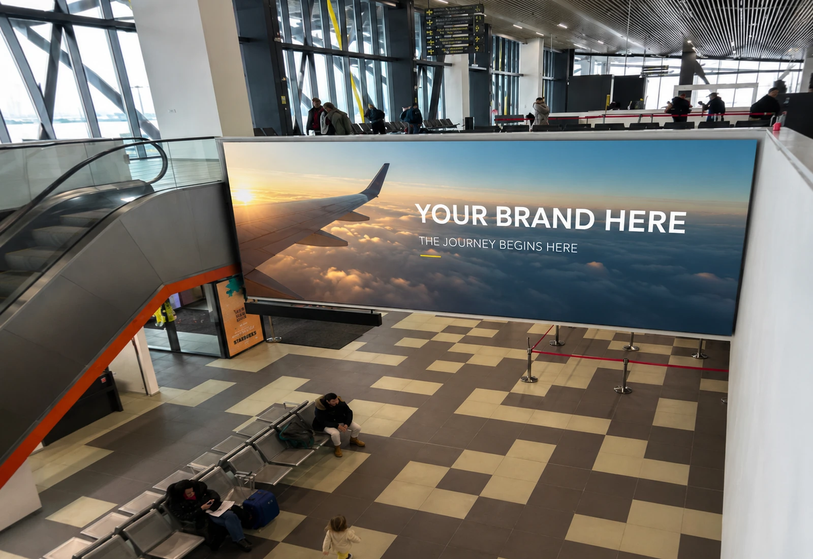 Second large-format balustrade advertising position